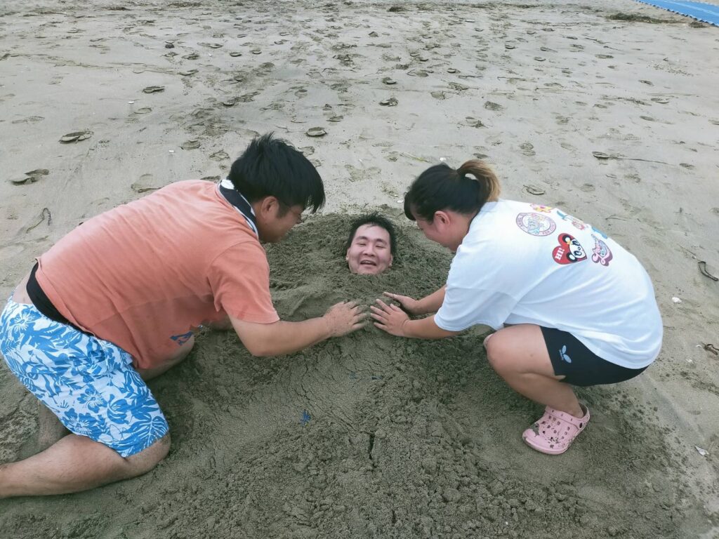 大島・小田の浜へ海水浴